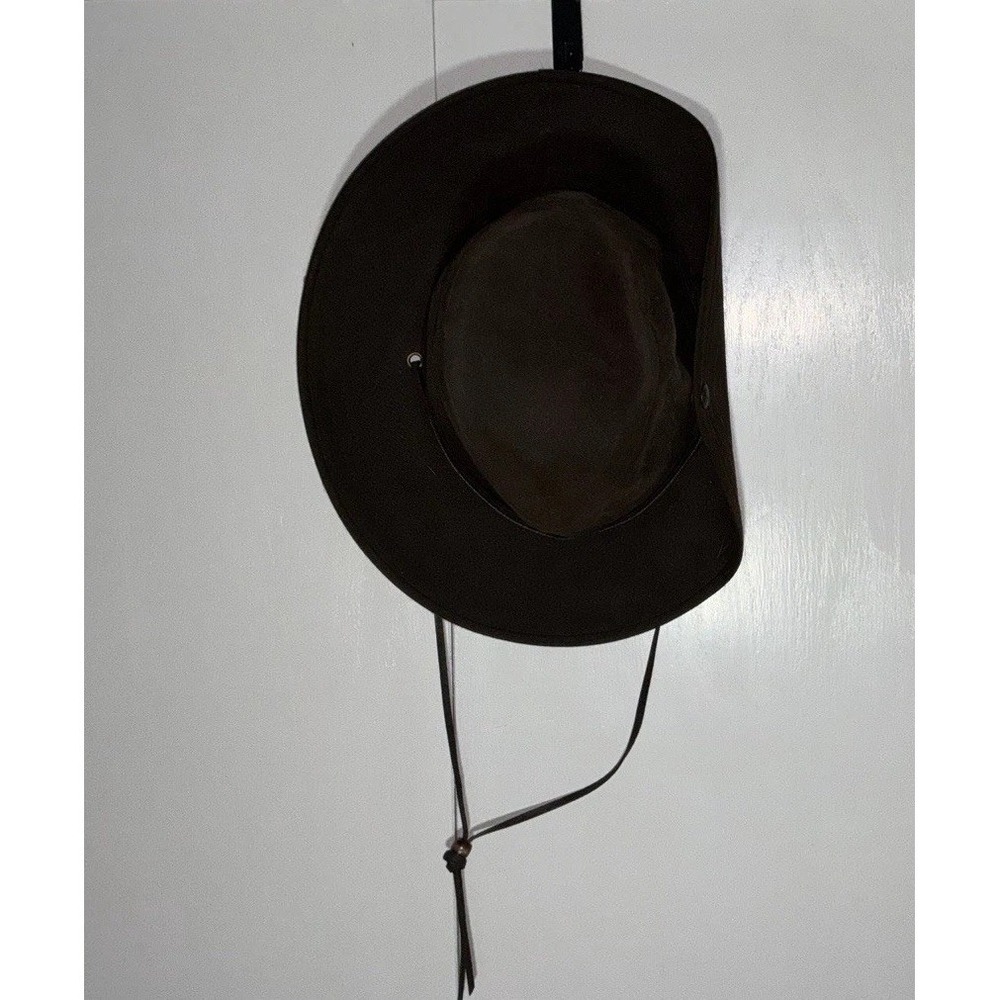 Outback Trading Company Brown Wallaby Hat‎ Size Large Snap Made In U.S.A.